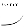 Lash thickness 0.07 mm